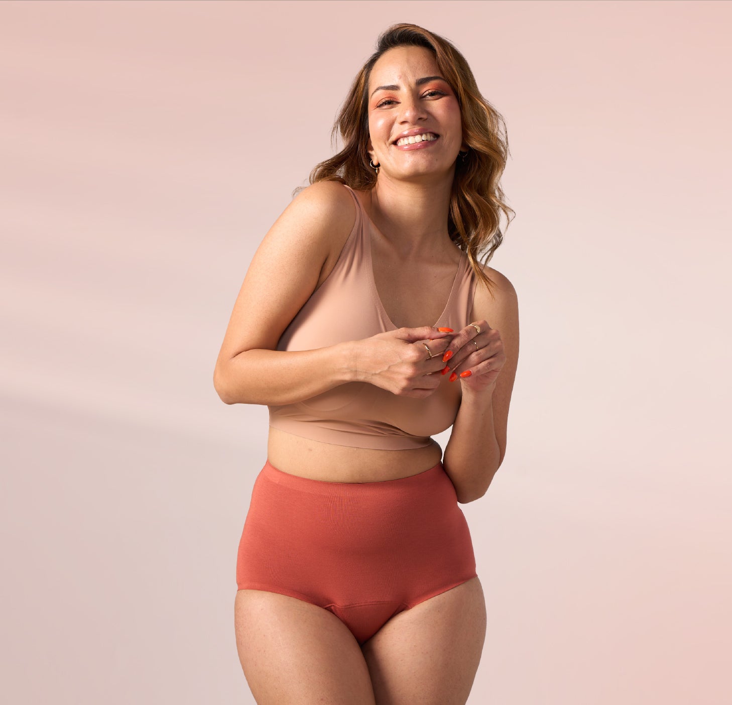 STAY DRY ABSORBENT PANTY/Modal | High Rise | Baked Clay