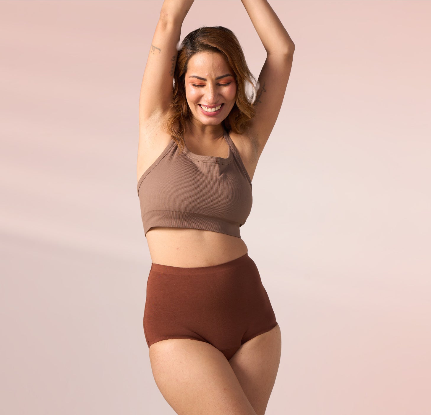 STAY DRY ABSORBENT PANTY/Modal | High Rise | Cappuccino
