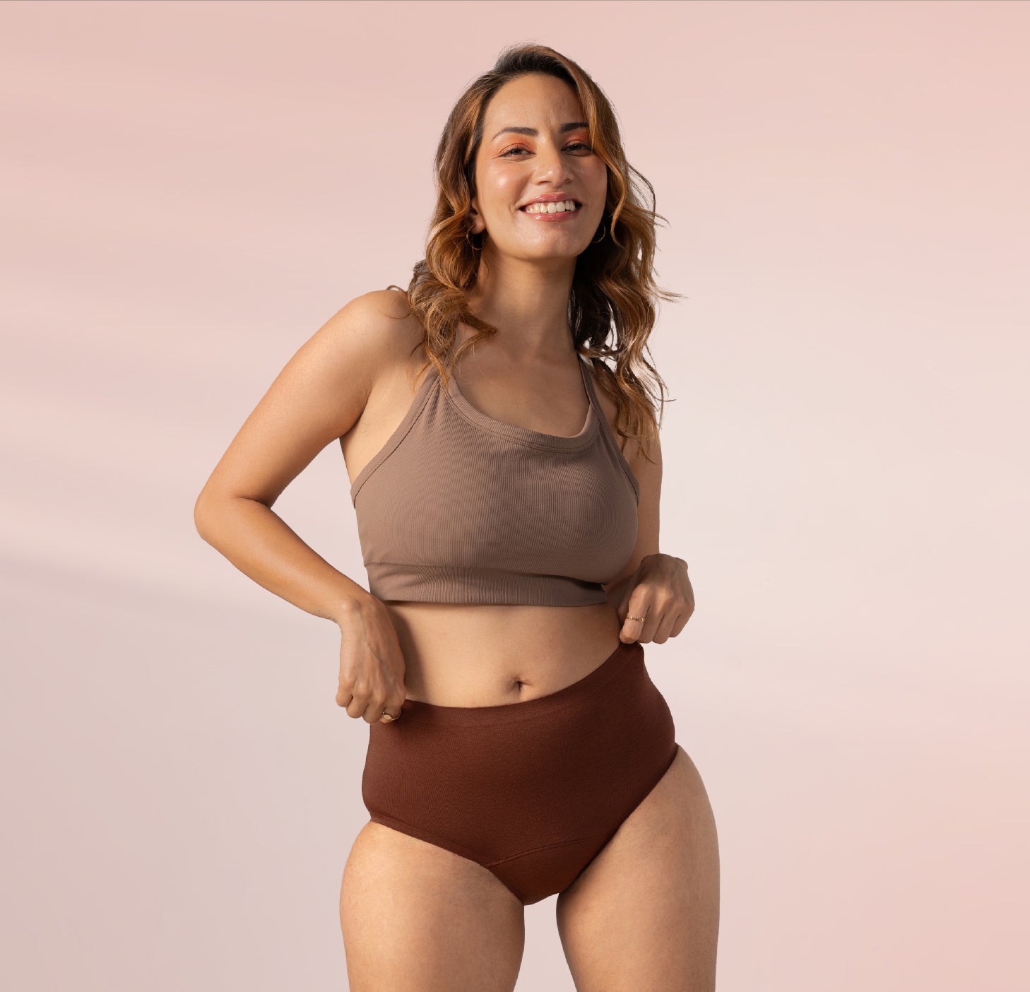 STAY DRY ABSORBENT PANTY/Modal | Mid Rise | Cappuccino