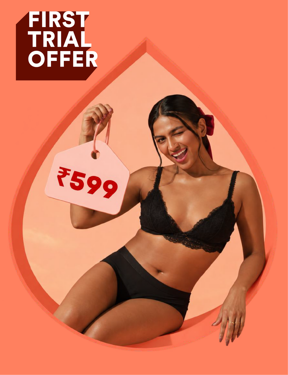 Cotton Period Panty/High-Rise | Black
