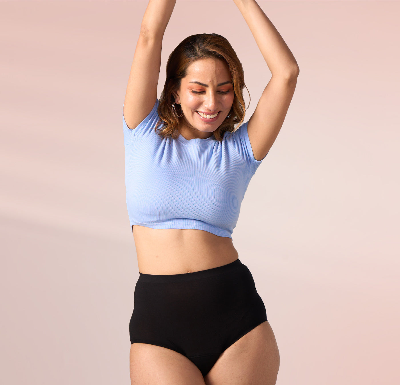 STAY DRY ABSORBENT PANTY/Modal | High Rise | Black