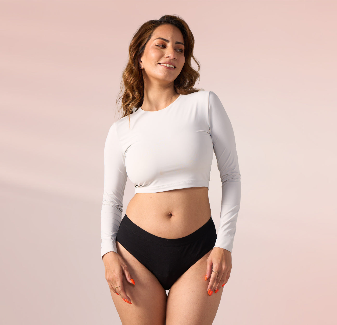 STAY DRY ABSORBENT PANTY/Cotton | Mid Rise | Black