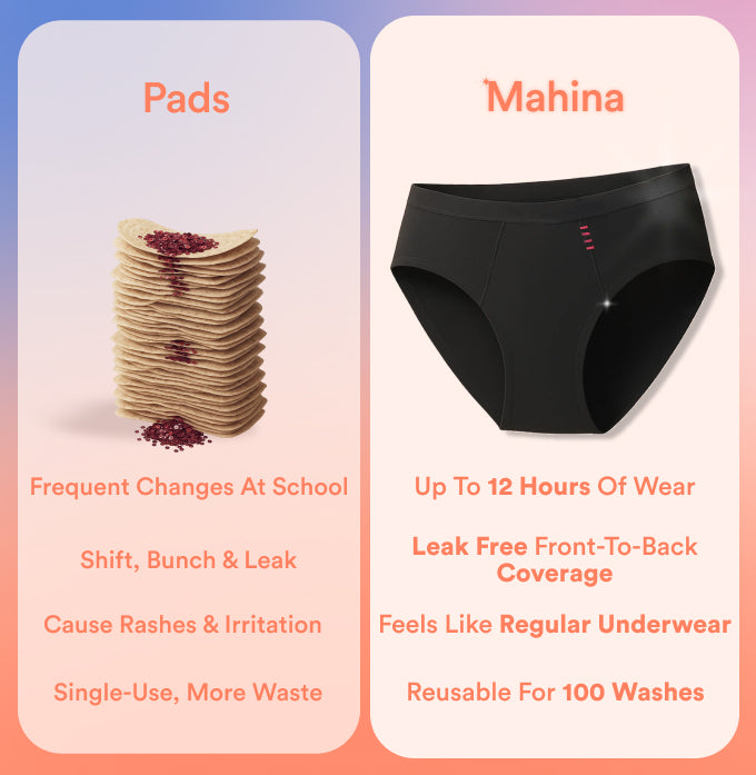 Teen Period Panty/Cotton | Mid-Rise | Lo-Fi Black