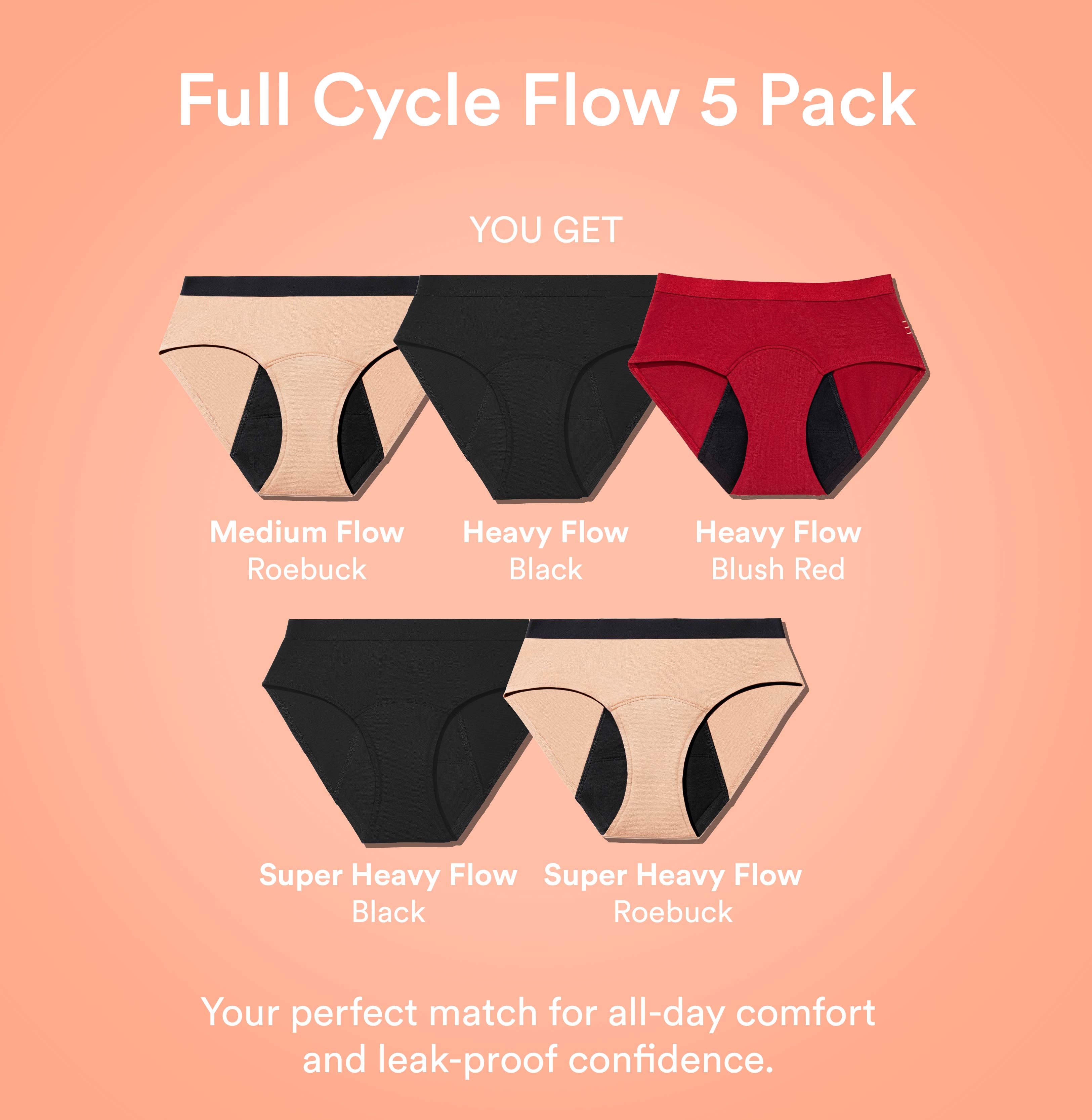 Full Cycle Flow Pack/High-Rise | Multi | Set of 5