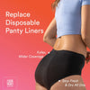 Daily Panty Liner Underwear/Cotton | Mid-Rise | Black