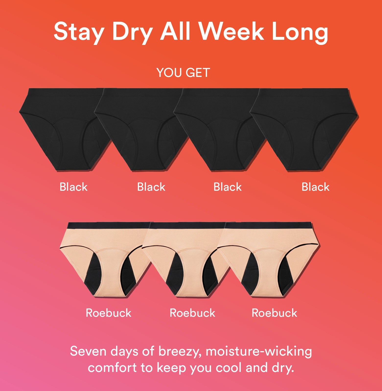 Stay Dry All Week Long/Mid-Rise | Multi | Set of 7