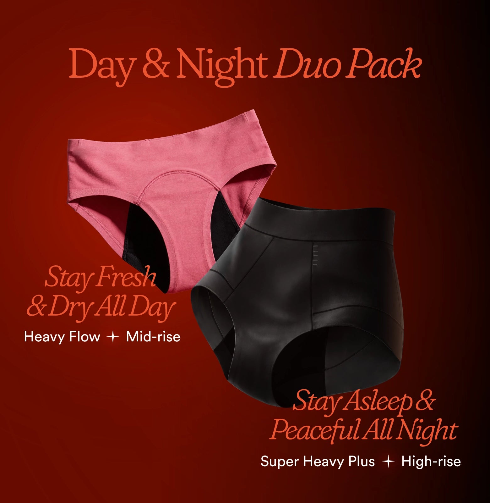 Day & Night Duo Period Pack/High Rise | Multi Colour | Set of 2