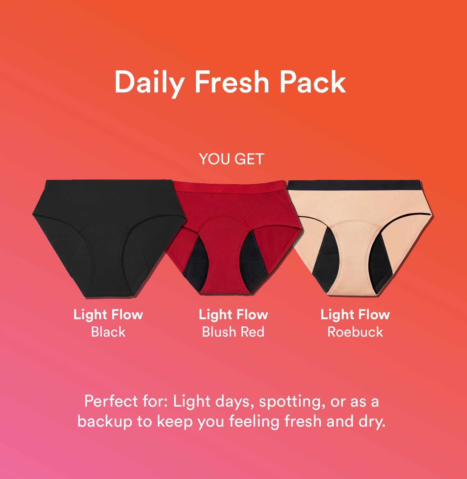 Daily Fresh Pack /Mid-Rise | Multi | Set of 3