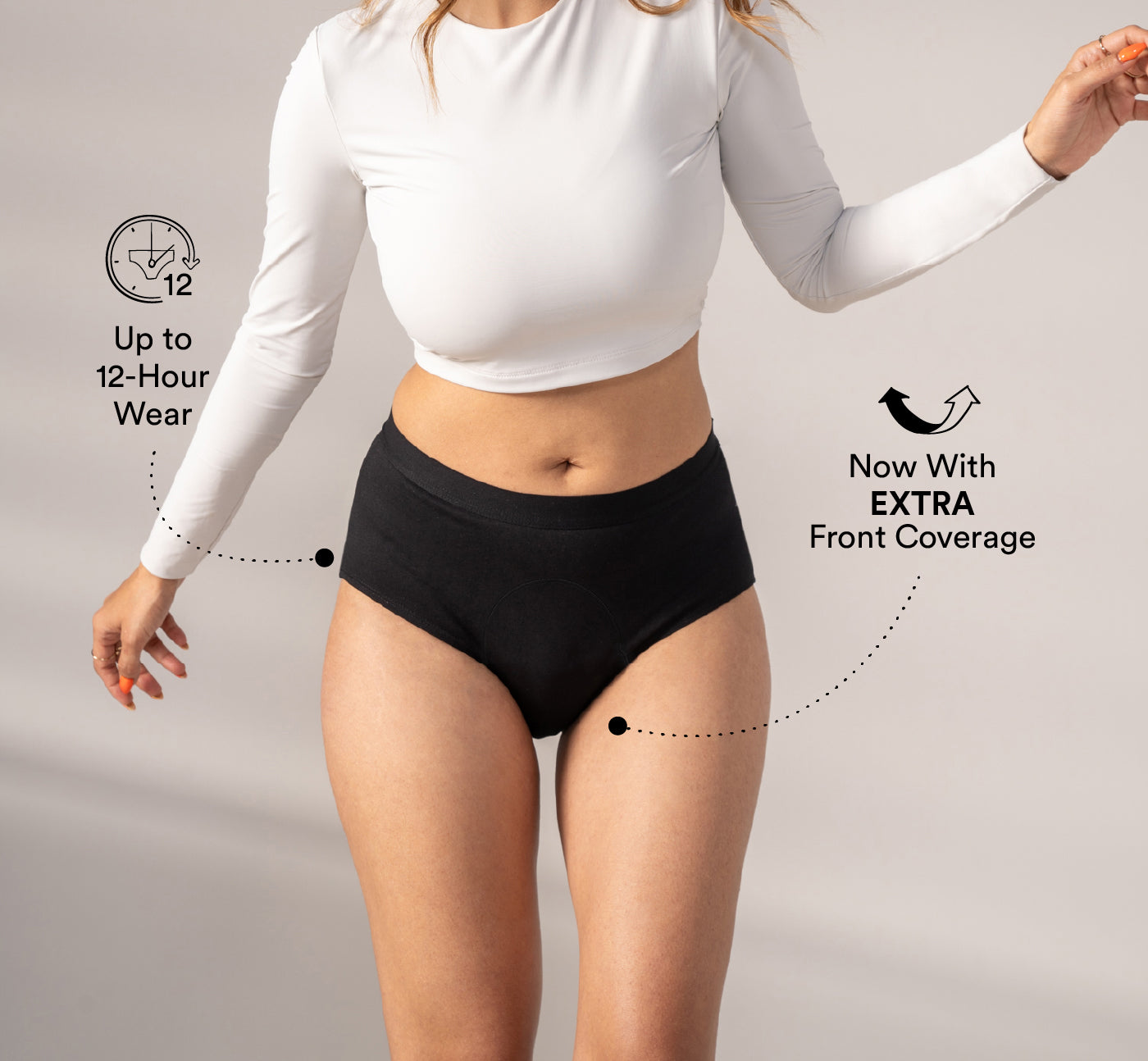 Everyday Hero Period Underwear/Cotton | High-Rise | Black