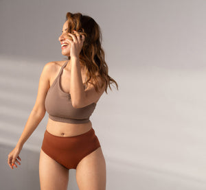 Oh So Soft Period Underwear/Modal | Mid-Rise | Cappuccino