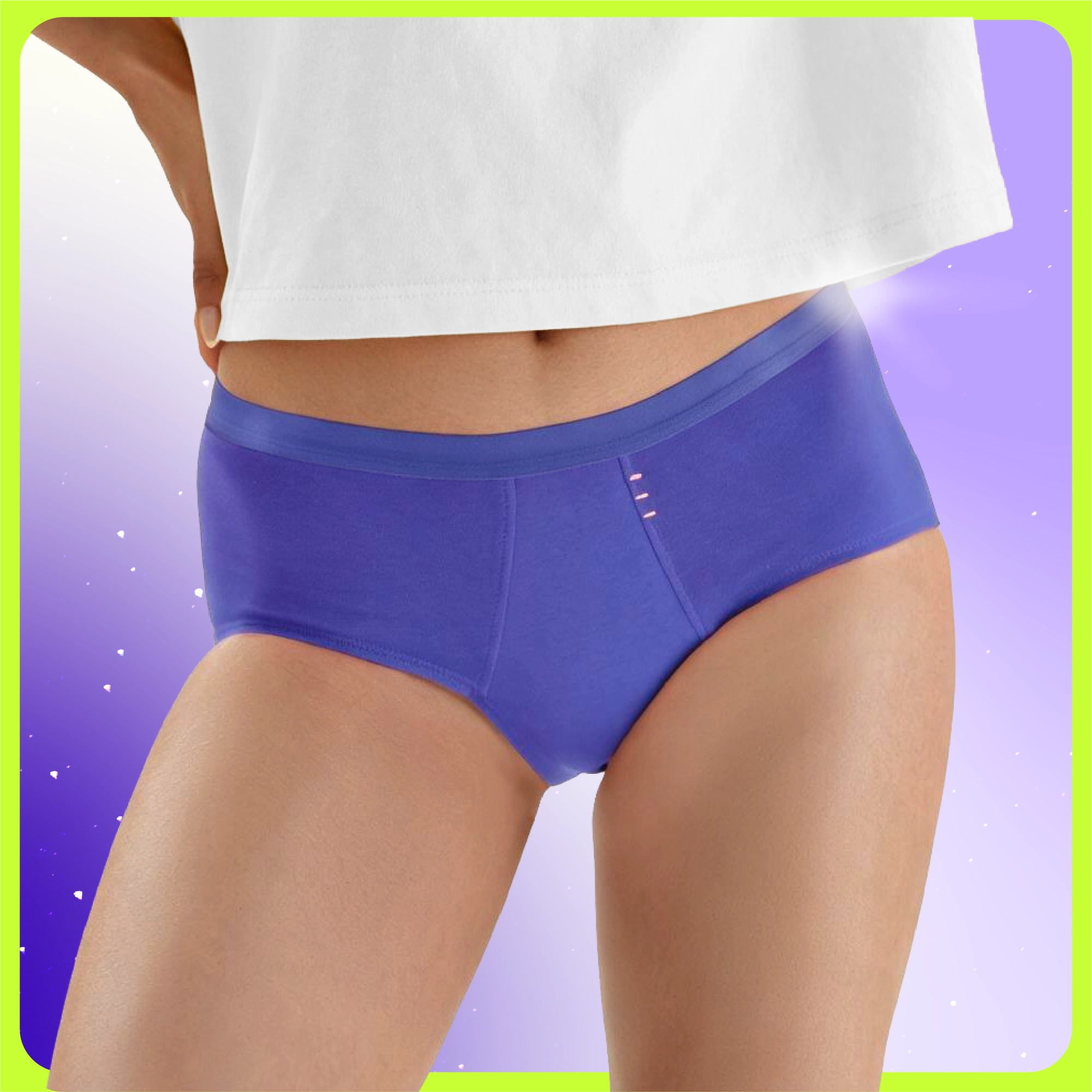 Teen Period Panty/Cotton | Mid Rise | Starry Violet