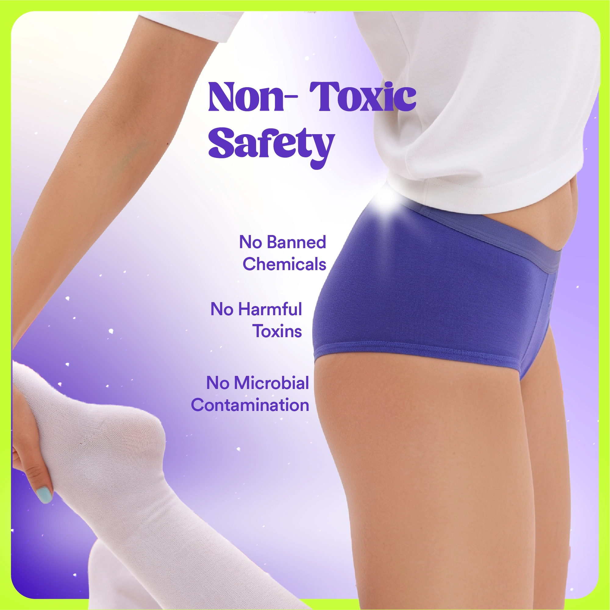 Teen Period Panty/Cotton | Mid Rise | Starry Violet