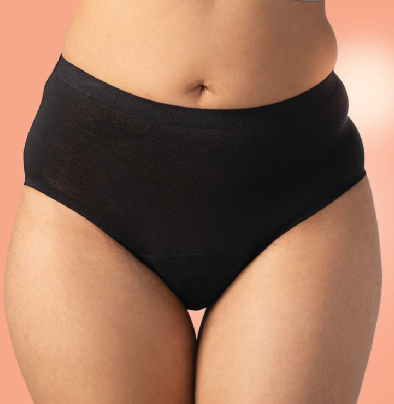 Modal Period Panty/Mid-Rise | Black