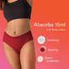 Daily Panty Liner Underwear/Cotton | Mid Rise | Blush Red