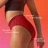 Daily Panty Liner Underwear/Cotton | Mid Rise | Blush Red