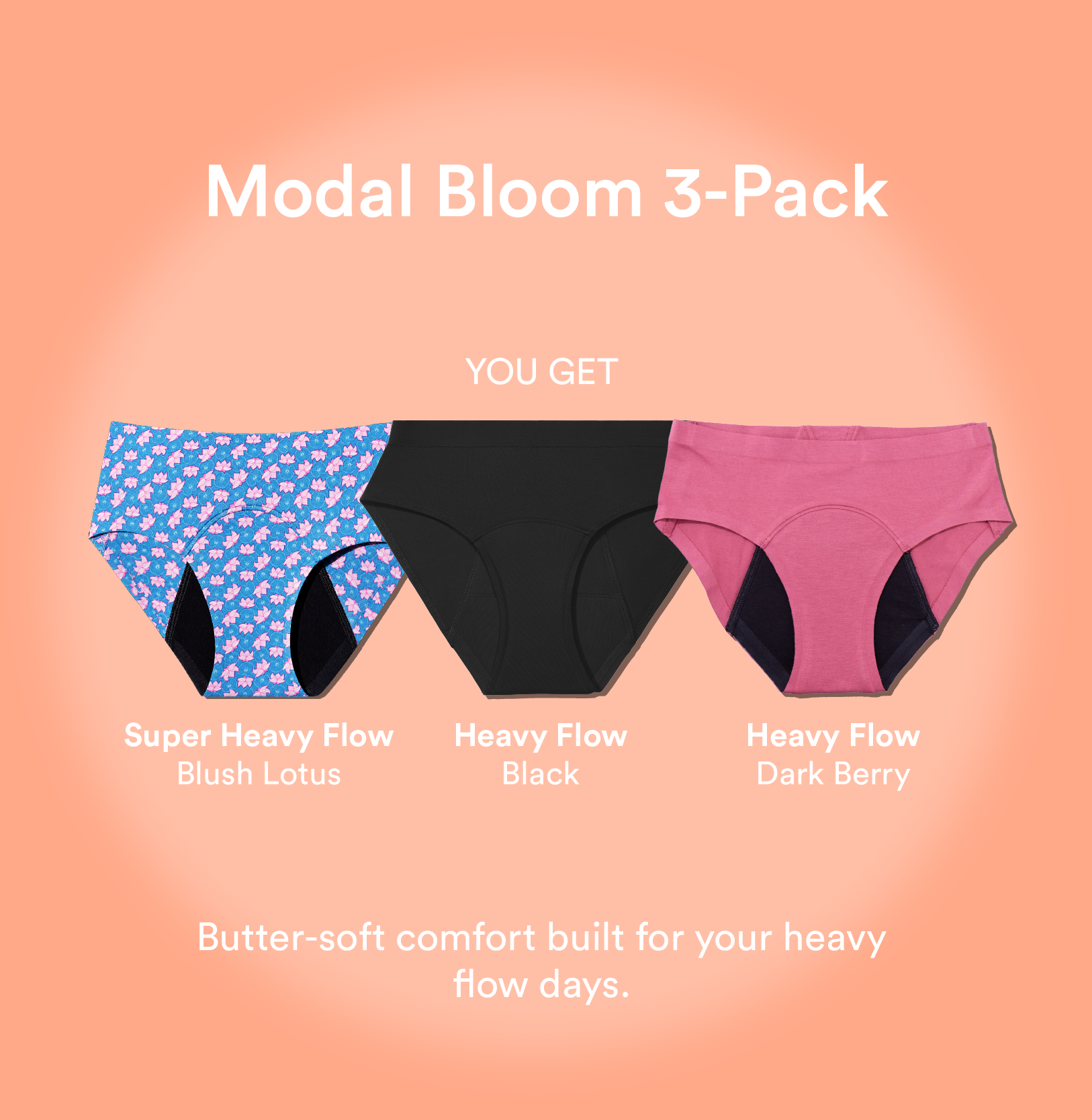 Modal Bloom 3 Pack/Mid-Rise | Multi | Set of 3