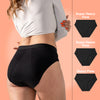 Heavy Flow Cotton Panty Pack/Mid-Rise | Black | Set of 3