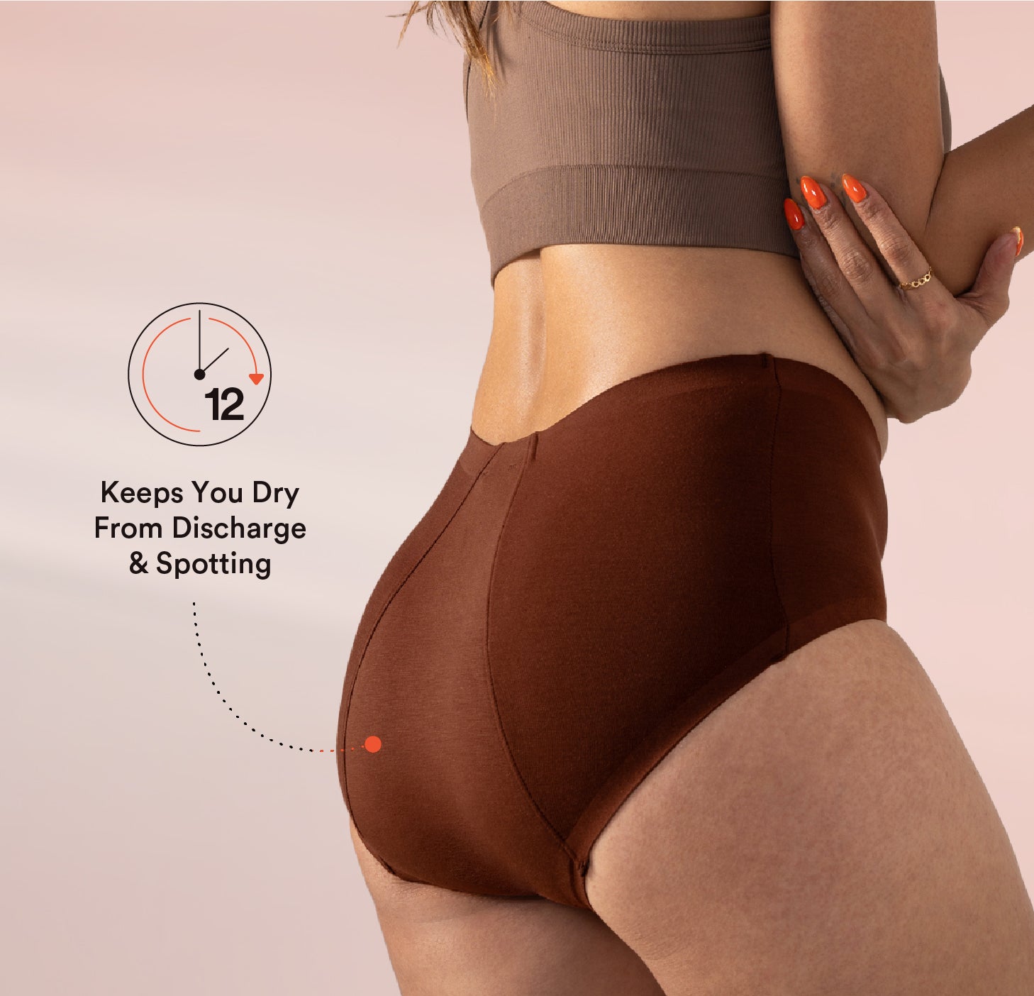 STAY DRY ABSORBENT PANTY/Modal | Mid Rise | Cappuccino
