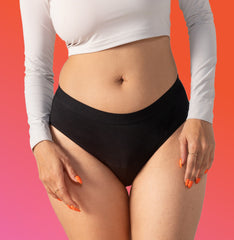 Daily Panty Liner Underwear/Cotton | Mid Rise | Black