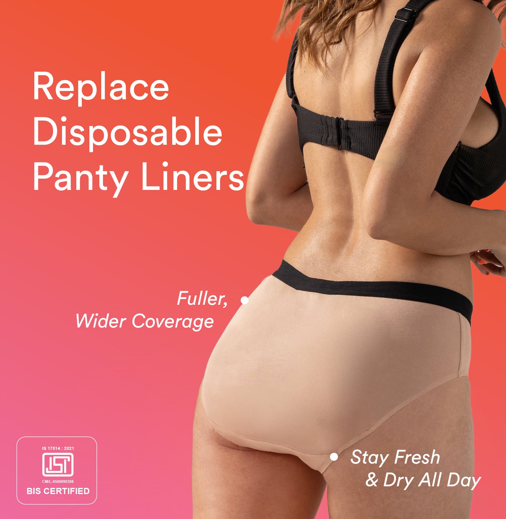 Daily Panty Liner Underwear/Cotton | Mid-Rise | Roebuck