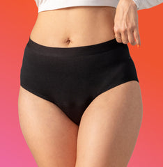 Daily Panty Liner Underwear/Cotton | High Rise | Black