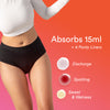 Daily Panty Liner Underwear/Cotton | High Rise | Black