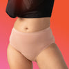 Maple sugar panty liner underwear on a person