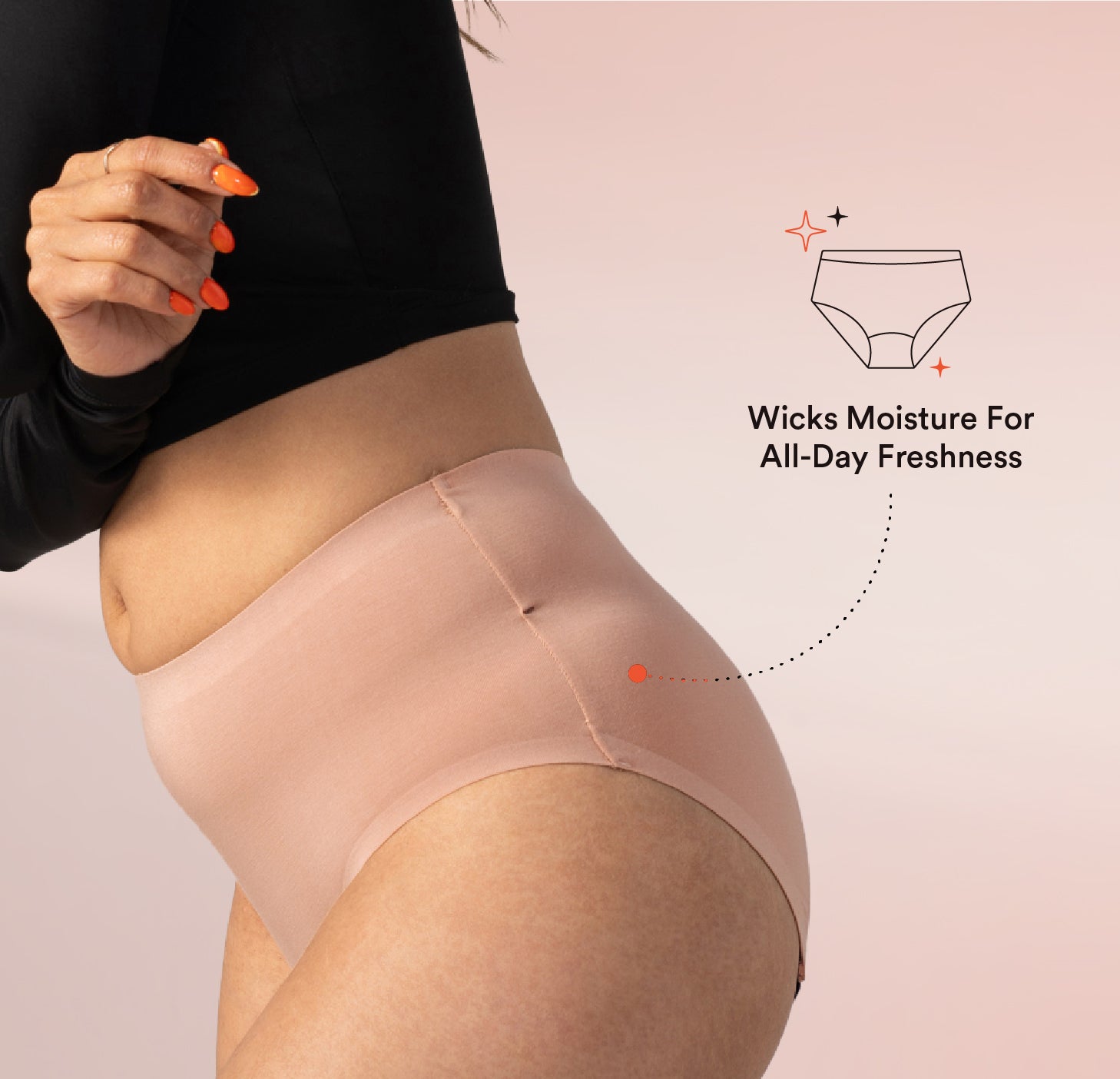 STAY DRY ABSORBENT PANTY/Modal | Mid Rise | Maple Sugar