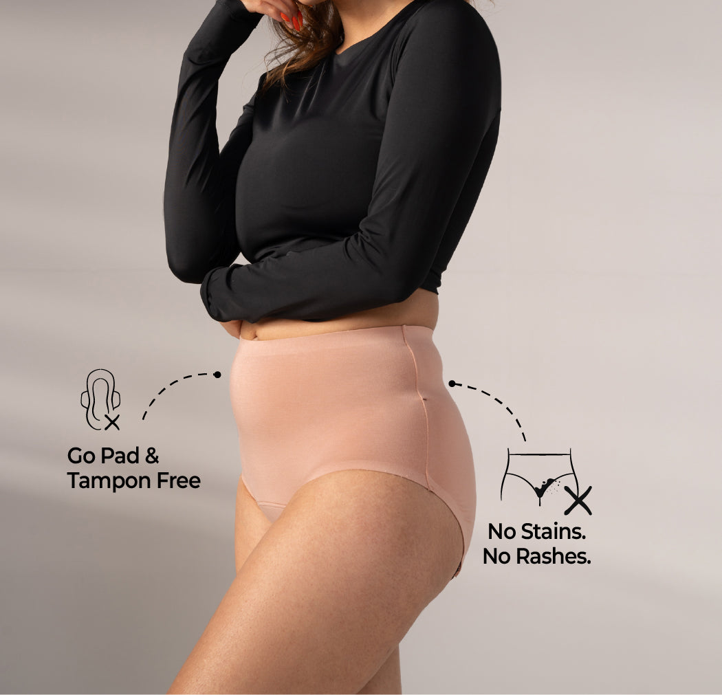 Oh So Soft Period Underwear/Modal | High-Rise | Maple Sugar