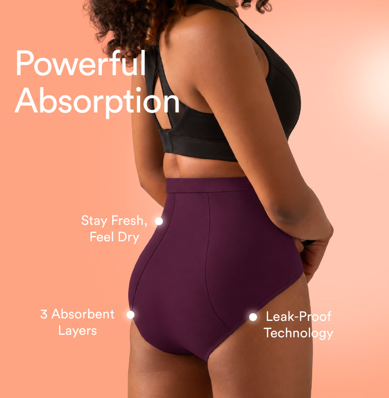 Cotton Period Panty/High-Rise | Berry Purple