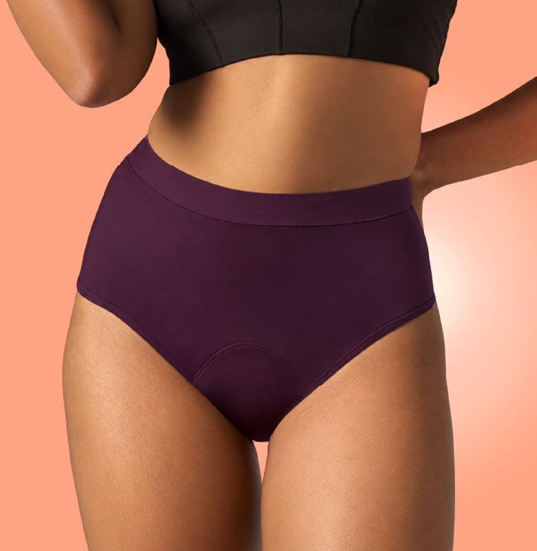 Cotton Period Panty/High-Rise | Berry Purple