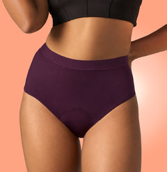 Cotton Period Panty/High-Rise | Berry Purple