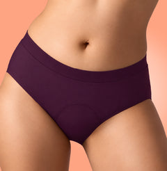 Cotton Period Panty/Mid-Rise | Berry Purple