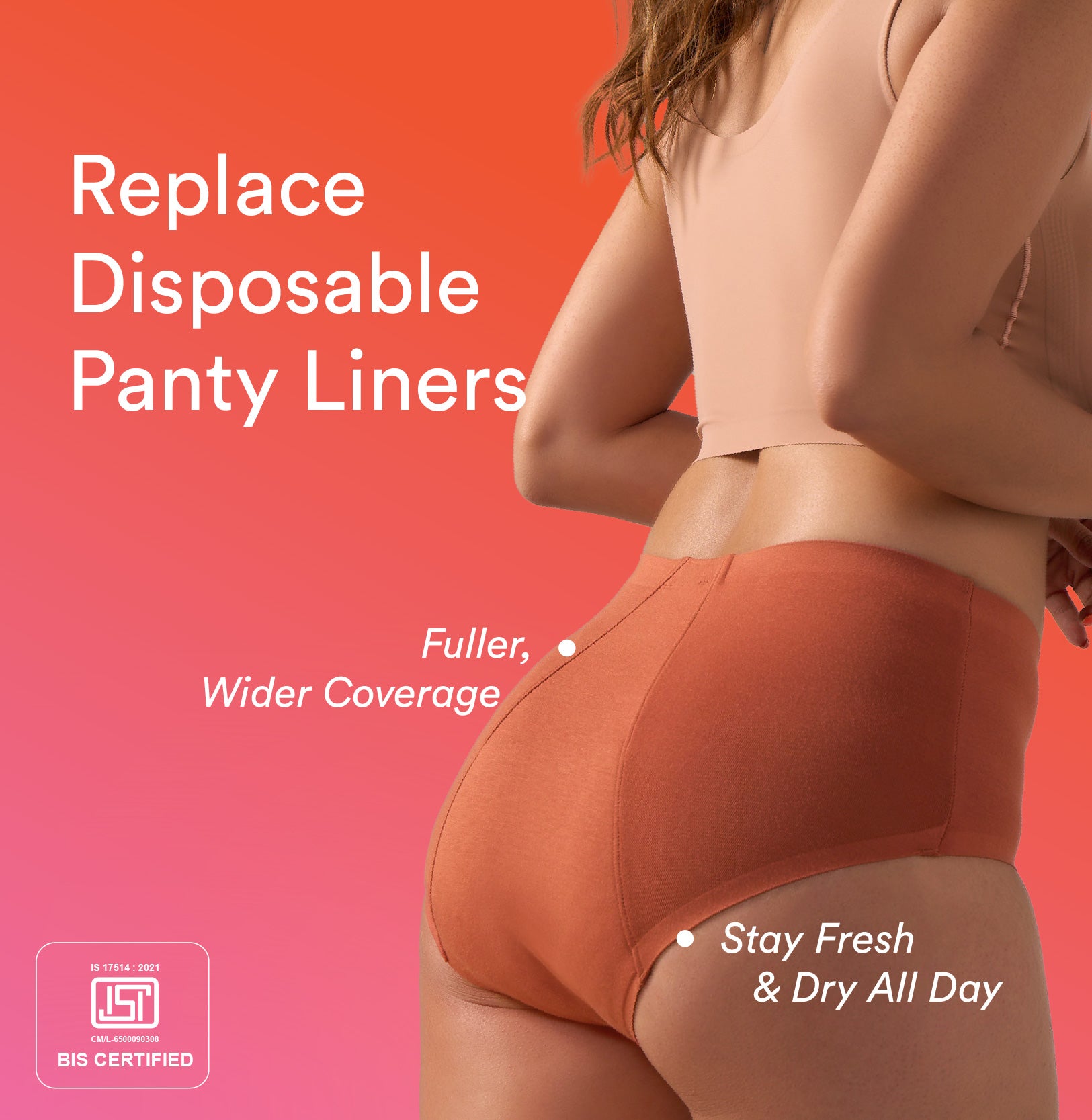 Daily Panty Liner Underwear/Modal | High Rise | Baked Clay