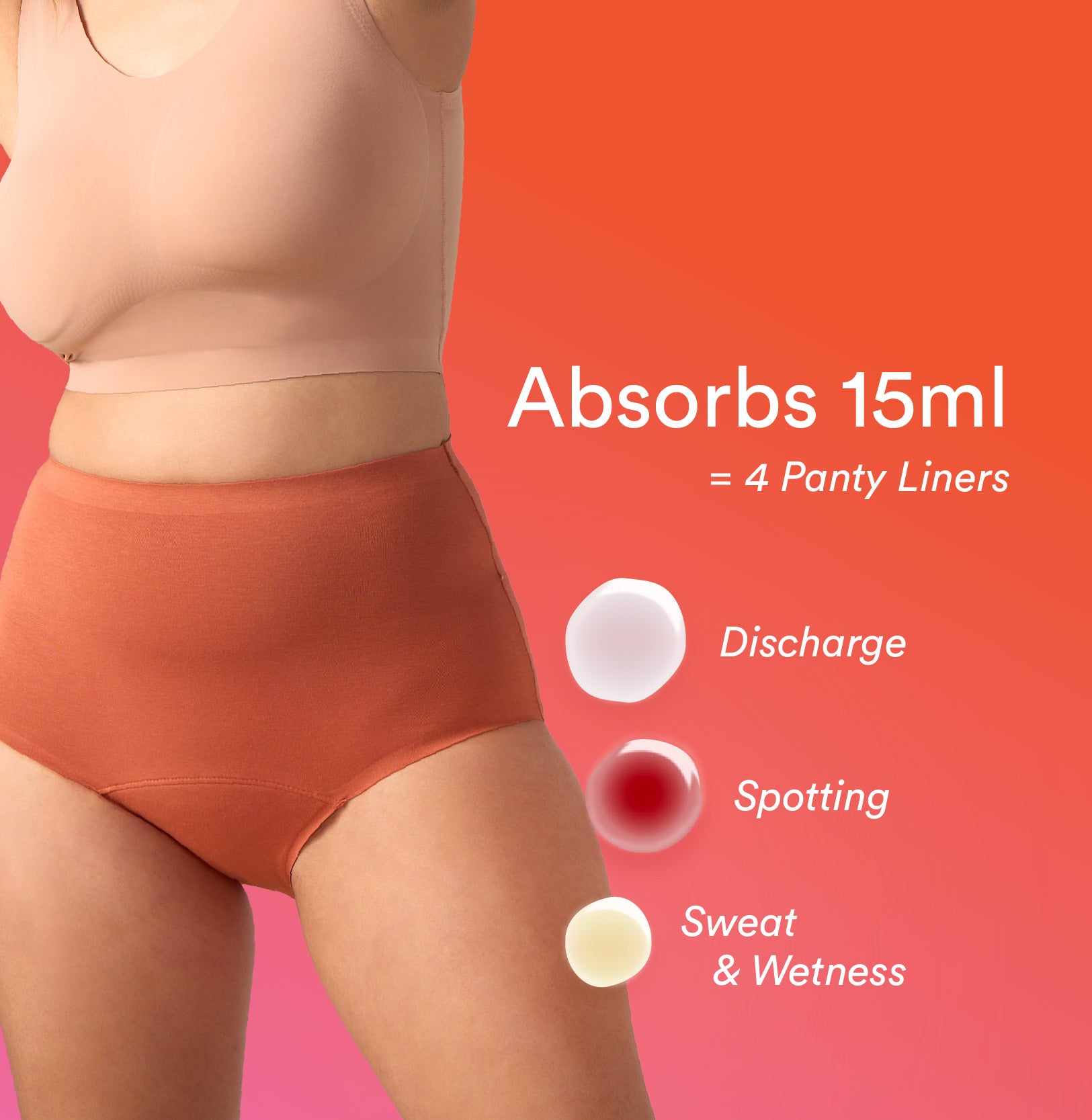 Daily Panty Liner Underwear/Modal | High Rise | Baked Clay