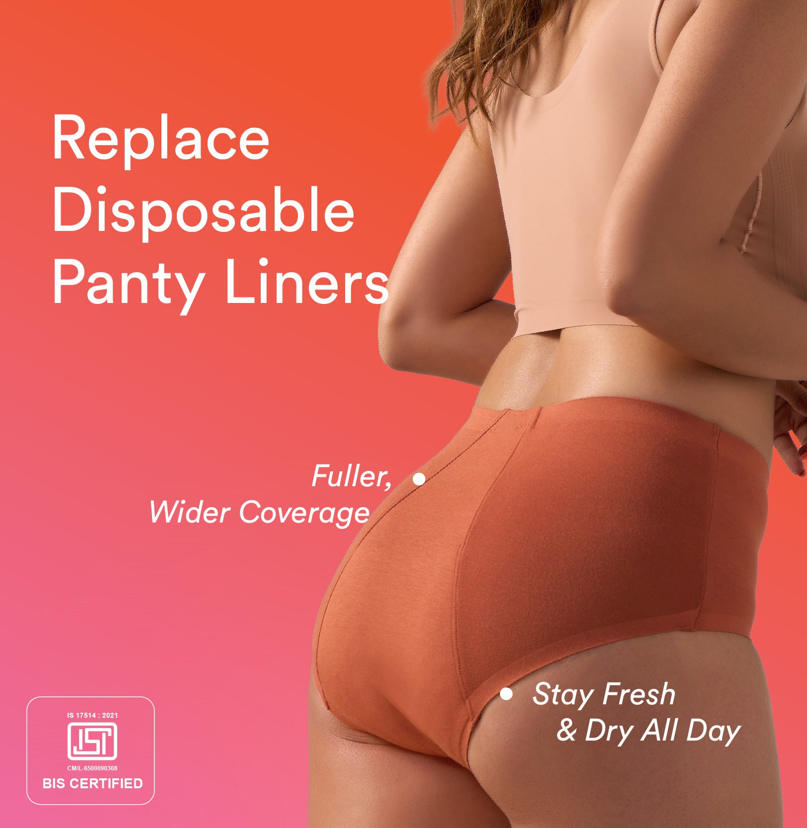Daily Panty Liner Underwear/Modal | Mid Rise | Baked Clay