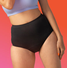 Daily Panty Liner Underwear/Modal | High Rise | Black