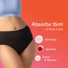 Daily Panty Liner Underwear/Modal | Mid Rise | Black