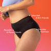 Daily Panty Liner Underwear/Modal | Mid Rise | Black