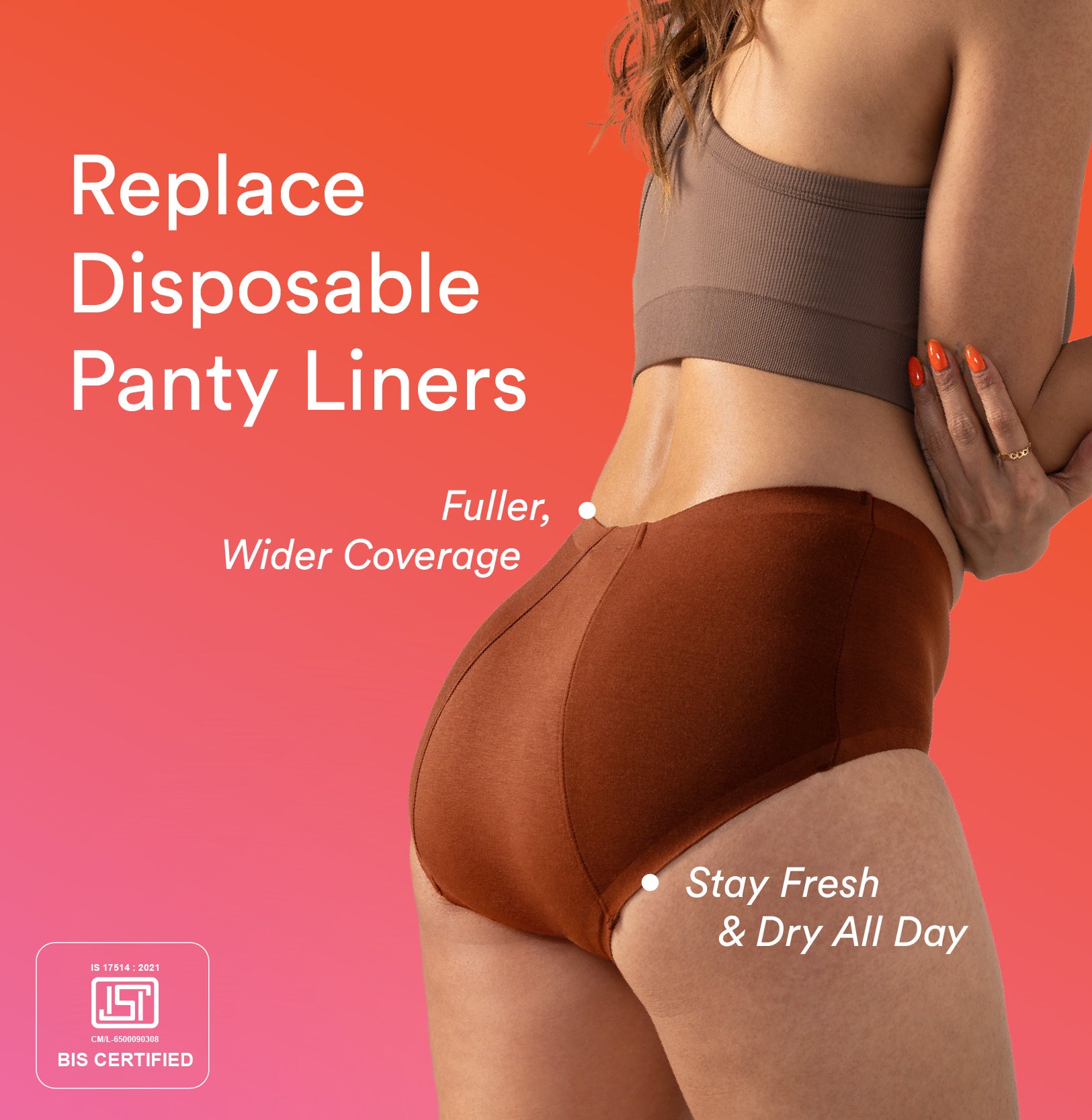 Daily Panty Liner Underwear/Modal | High Rise | Cappuccino
