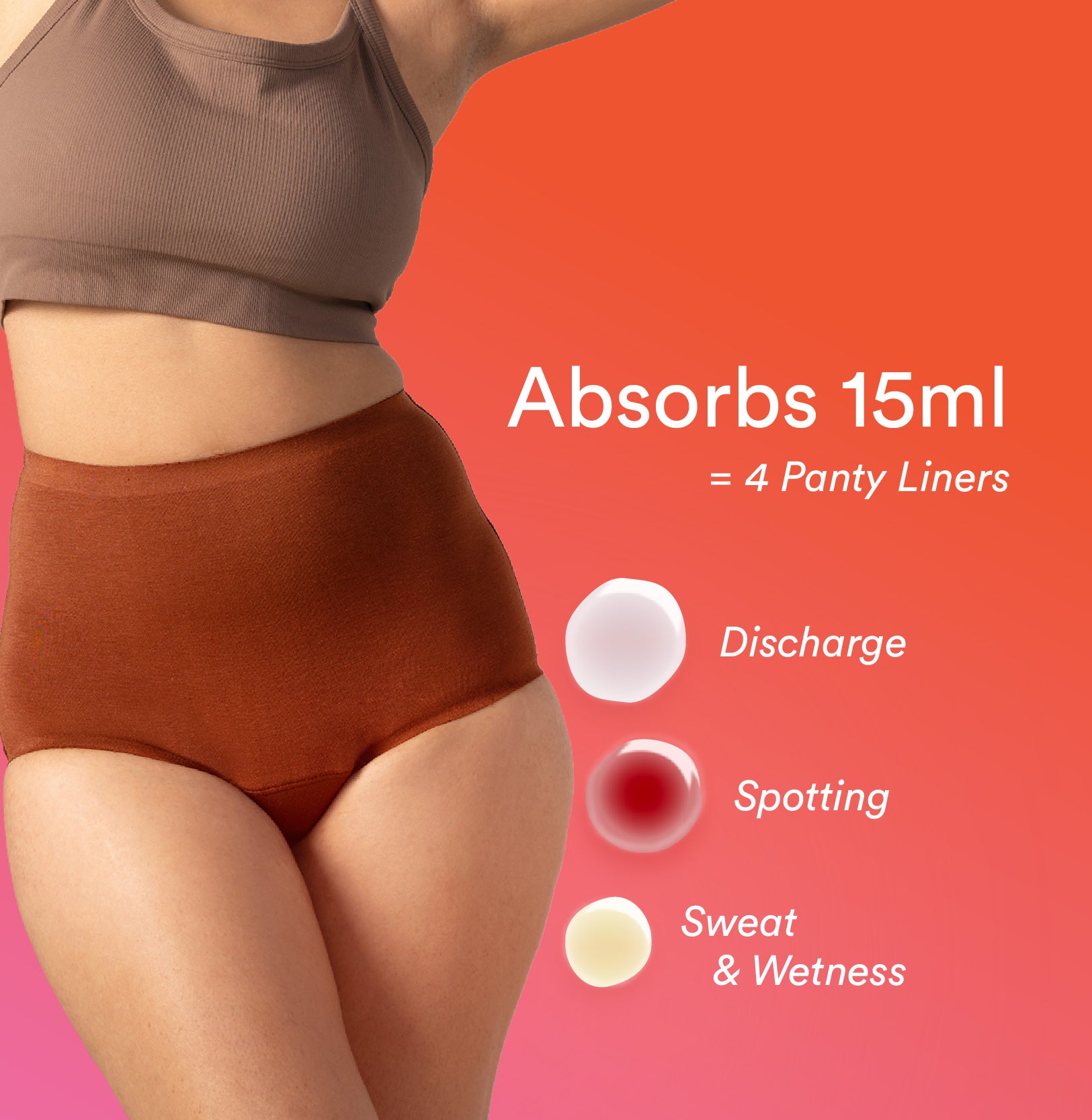 Daily Panty Liner Underwear/Modal | High Rise | Cappuccino