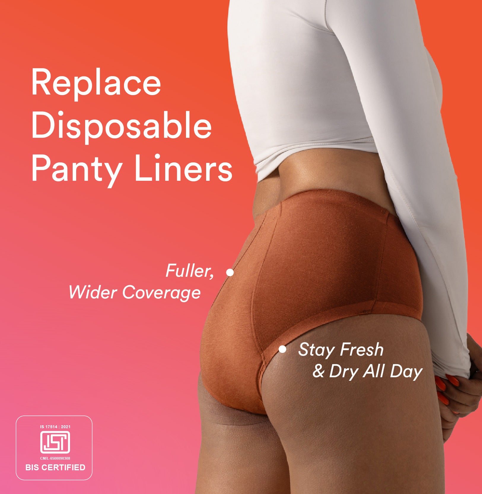 Daily Panty Liner Underwear/Modal | Mid Rise | Cappuccino