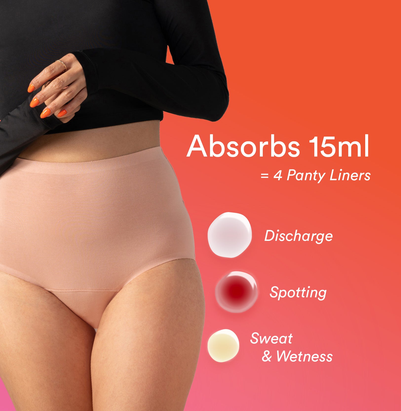 Daily Panty Liner Underwear/Modal | High Rise | Maple Sugar