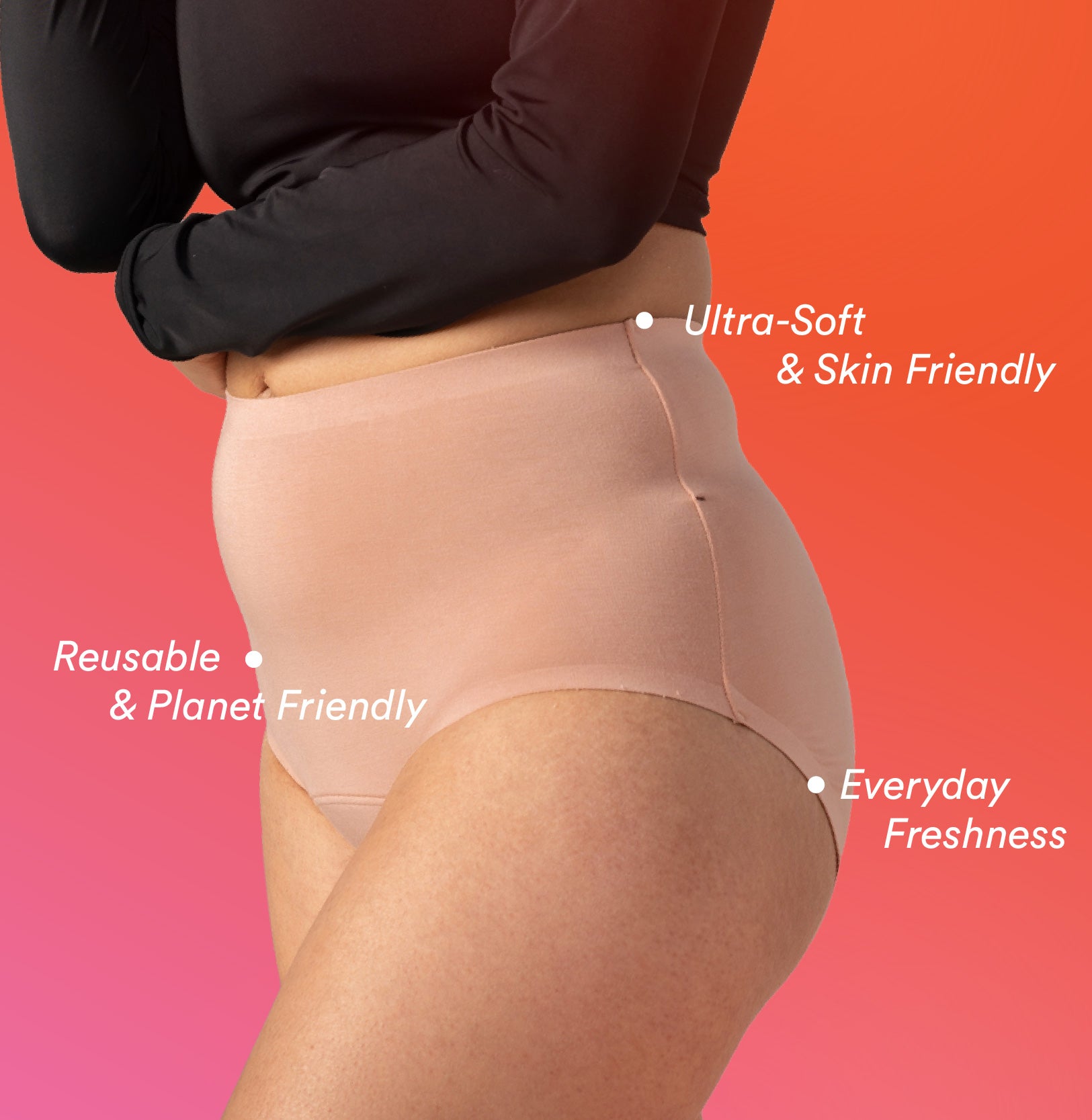 Daily Panty Liner Underwear/Modal | High Rise | Maple Sugar