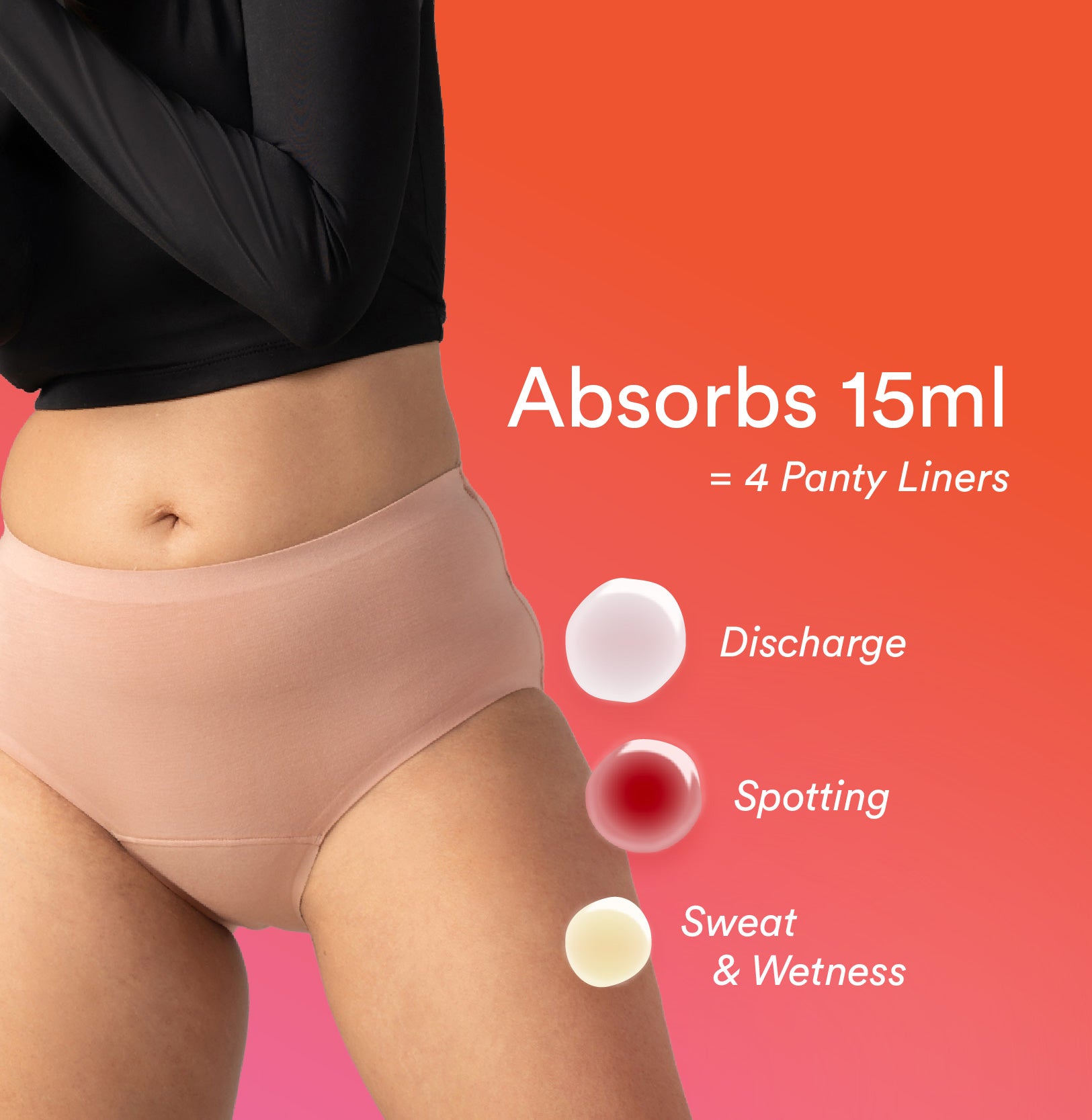 Daily Panty Liner Underwear/Modal | Mid Rise | Maple Sugar