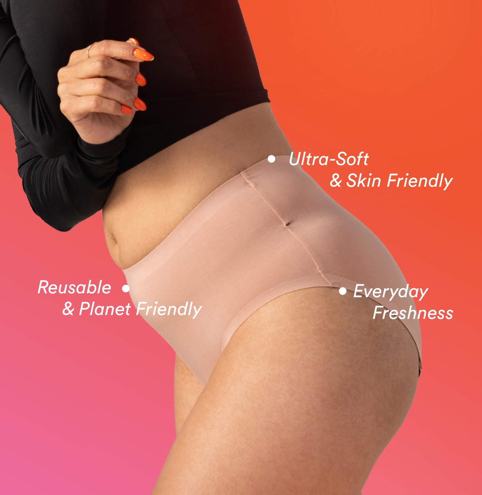 Daily Panty Liner Underwear/Modal | Mid Rise | Maple Sugar