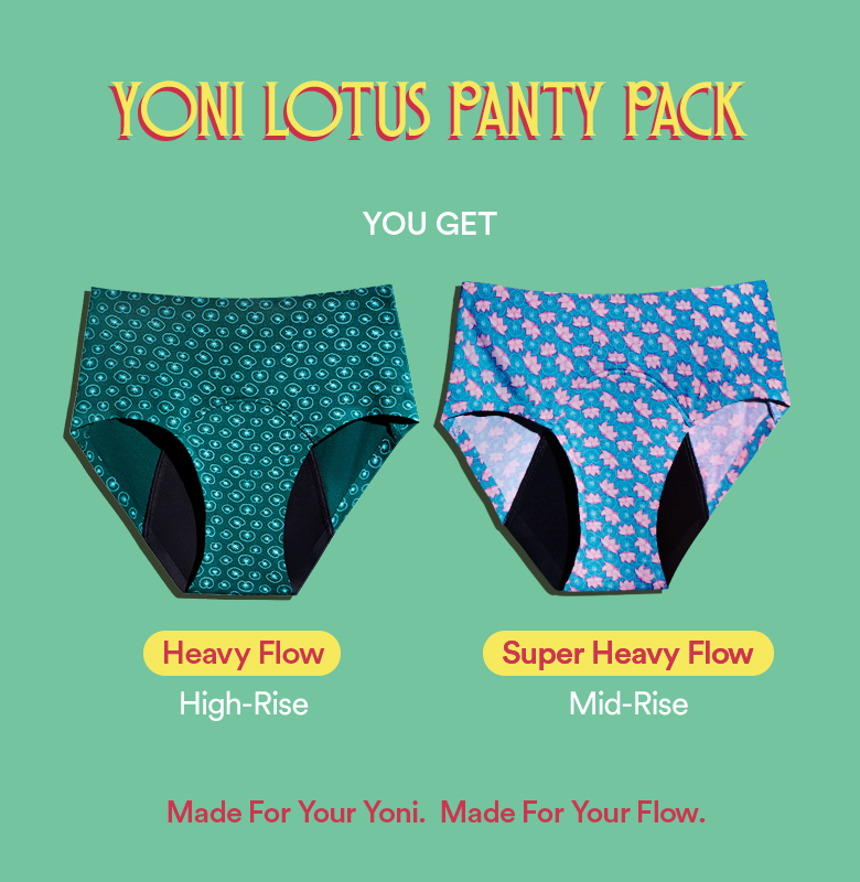 Yoni Lotus Modal Pack/Mid & High Rise | Print | Set of 2