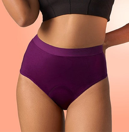 Cotton Period Panty/High-Rise | Berry Purple