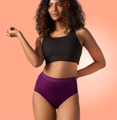 Cotton Period Panty/High-Rise | Berry Purple