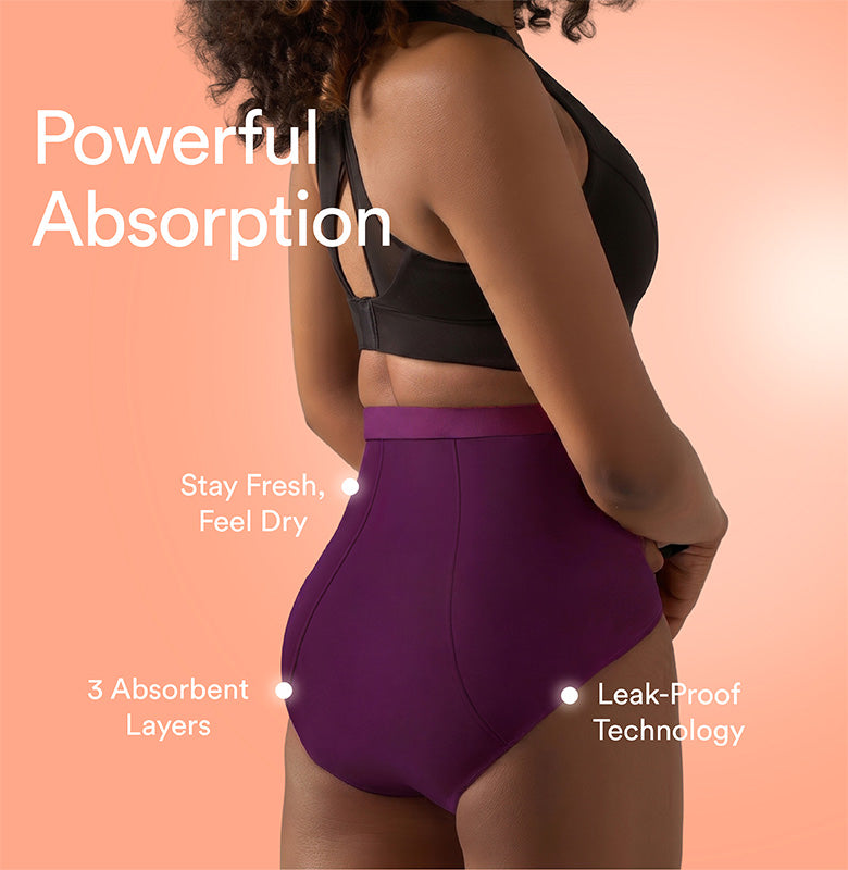 Cotton Period Panty/High-Rise | Berry Purple